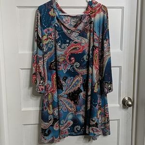 Boutique top with bell sleeve